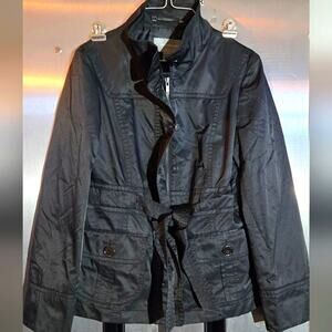 Ann Taylor black trench jacket, size S